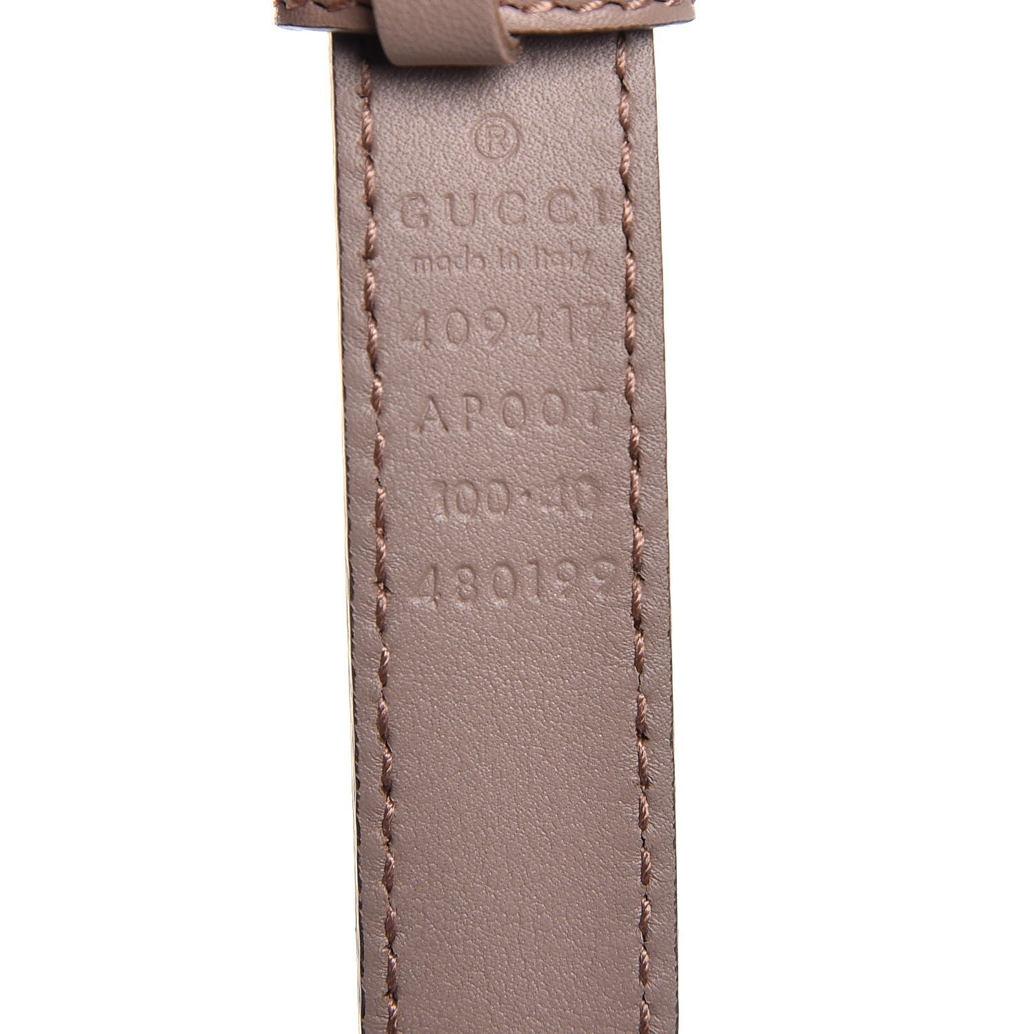 Gucci Calfskin Double G 20mm Belt 100 40 Porcelain Rose 6 of 6