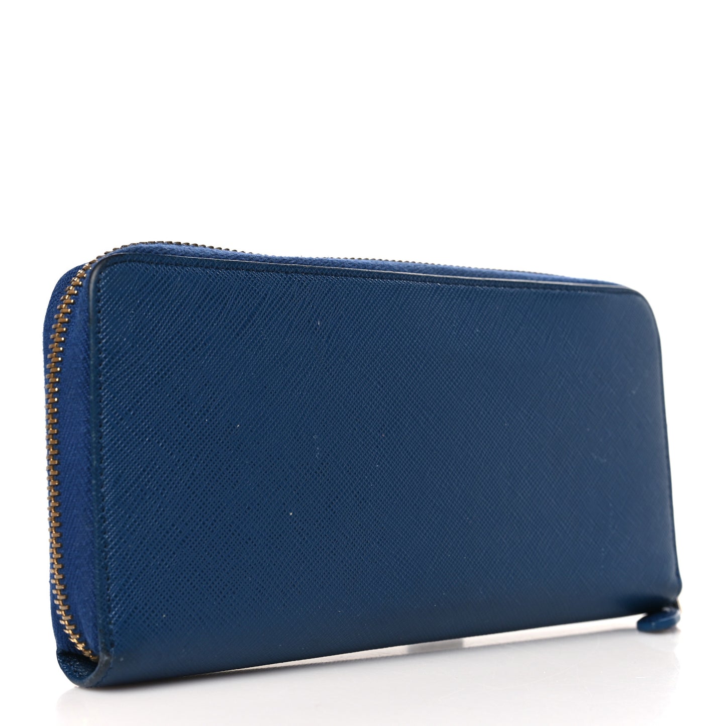 Saffiano Metal Zip Around Wallet Bleuette