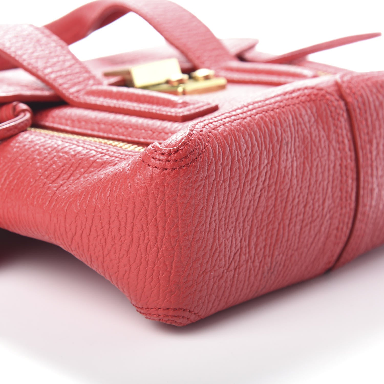 3.1 Phillip Lim 3.1 Textured Calfskin Mini Pashli Satchel Red 8 of 9