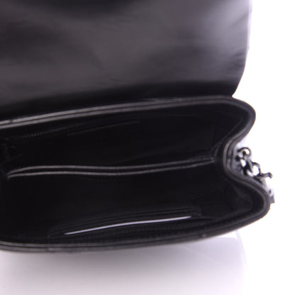 Saint Laurent Calfskin Y Quilted Monogram Toy Loulou Crossbody Bag Black 4 of 9