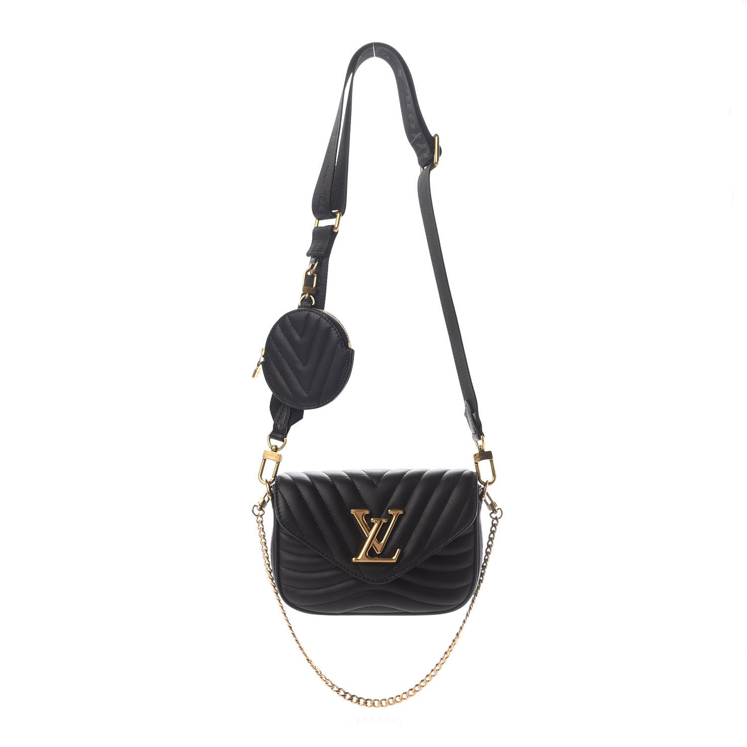 Louis Vuitton Calfskin New Wave Multi Pochette Black 1 of 8