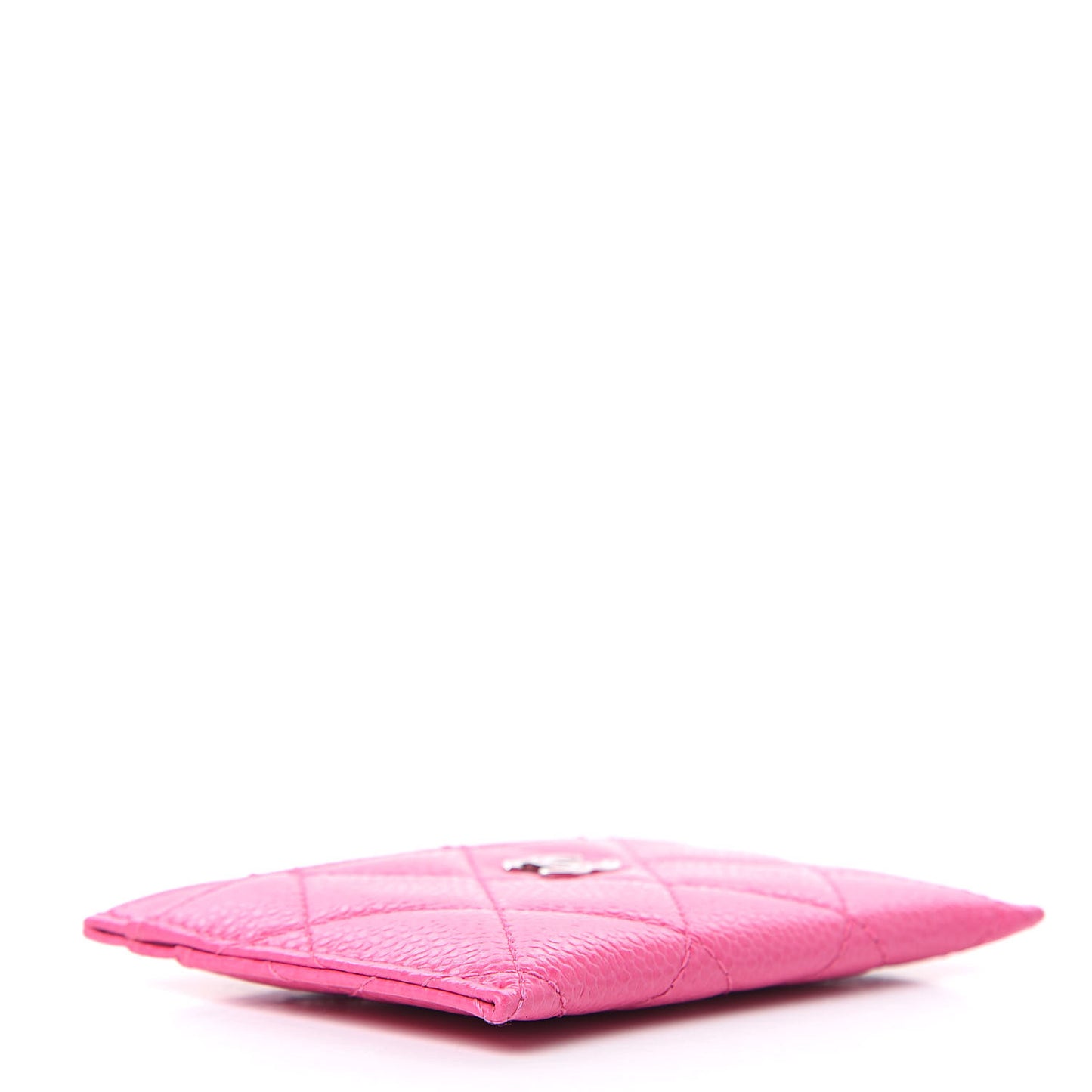 Caviar Quilted Card Holder Pink