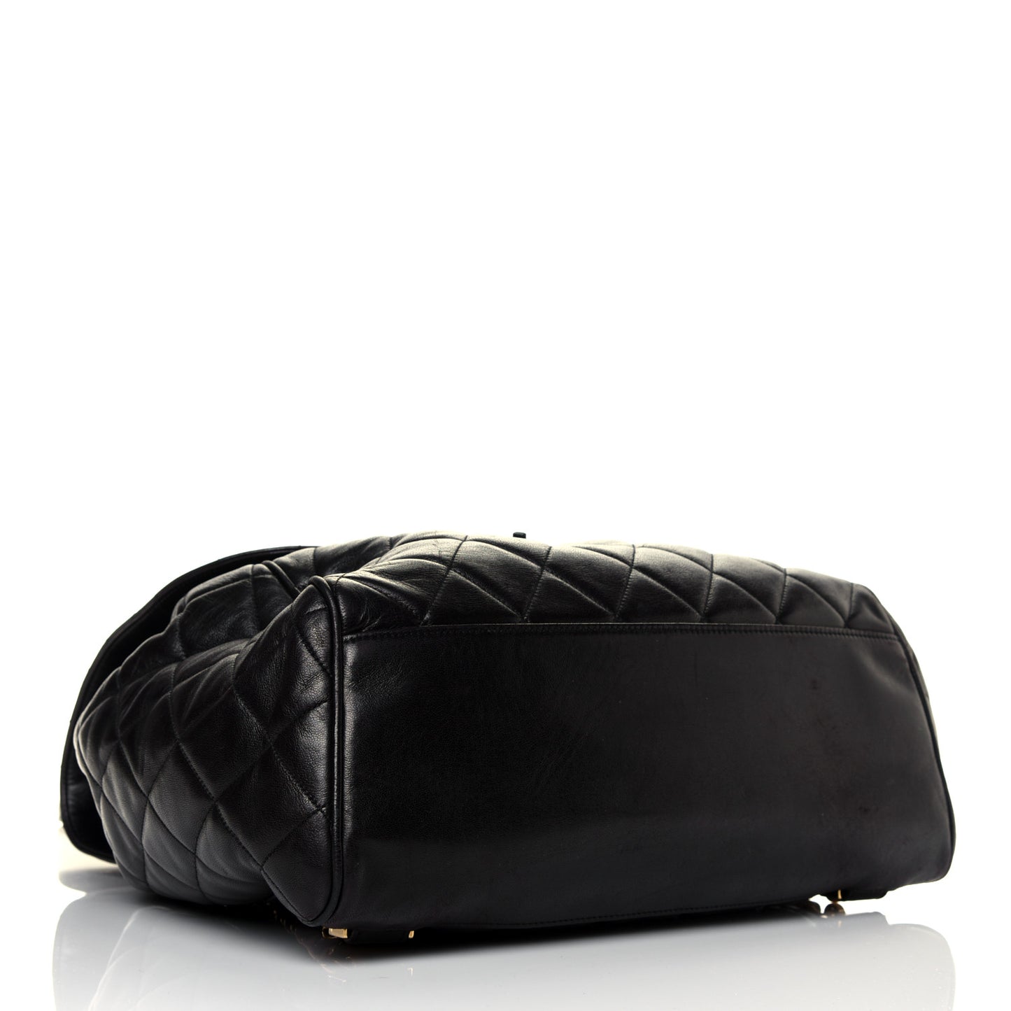 Lambskin Quilted Backpack Black
