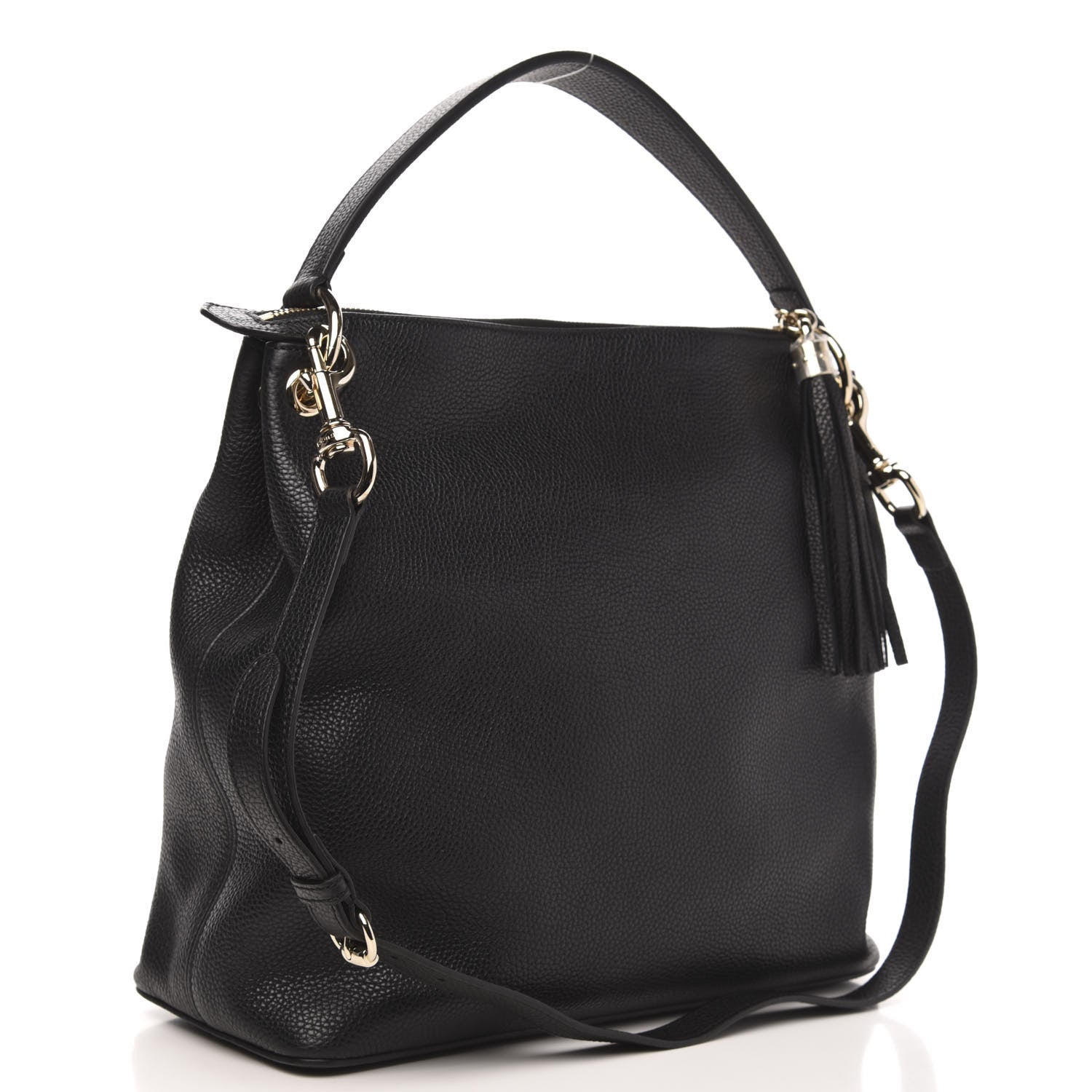 Gucci Pebbled Calfskin Large Soho Hobo Black 3 of 9