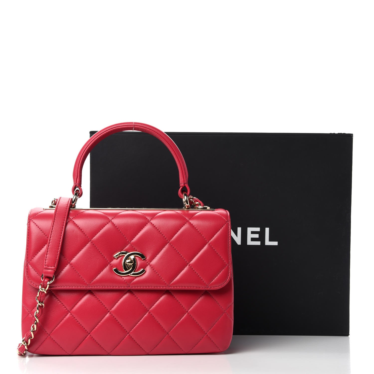 Chanel Lambskin Quilted Small Trendy CC Flap Dual Handle Bag Pink 12 of 12