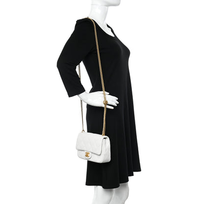 Chanel Caviar Quilted Mini Sweetheart Flap White 2 of 10