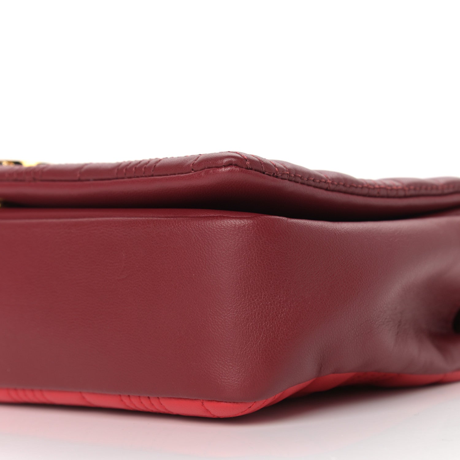 Burberry Lambskin Quilted Small Lola Bag Bright Red Dark Crimson 6 of 10