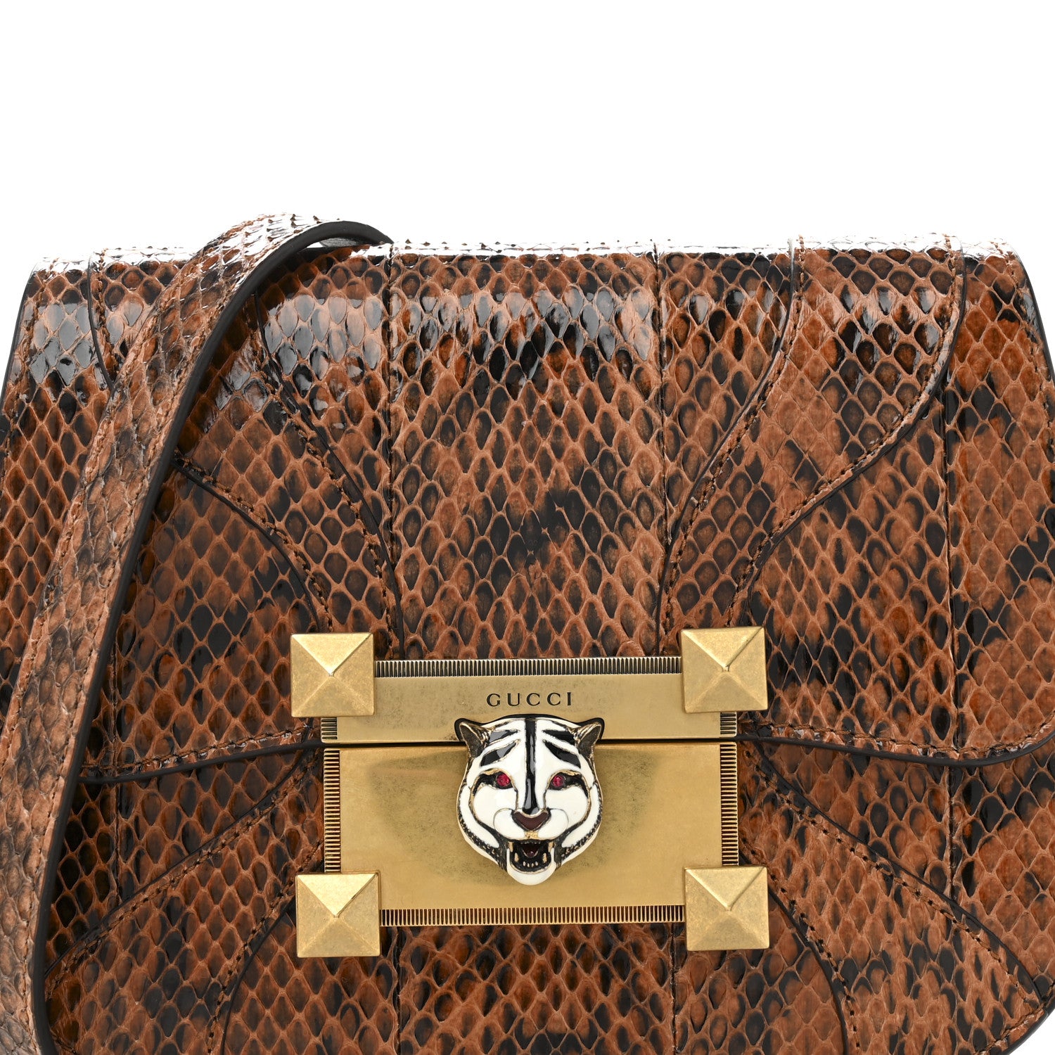 Gucci Elaphe Radiata Crystal Small Osiride Shoulder Bag Bright Cuir Ruby 8 of 12