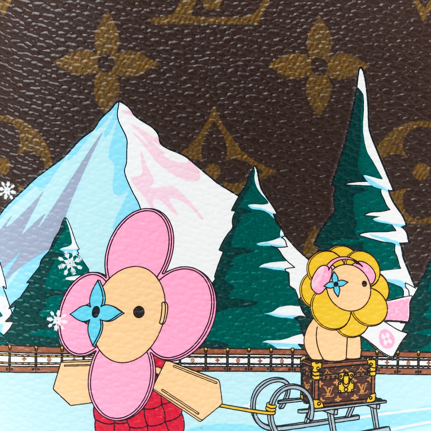Louis Vuitton Monogram 2023 Christmas Animation Alpine Passport Cover Pink 7 of 8
