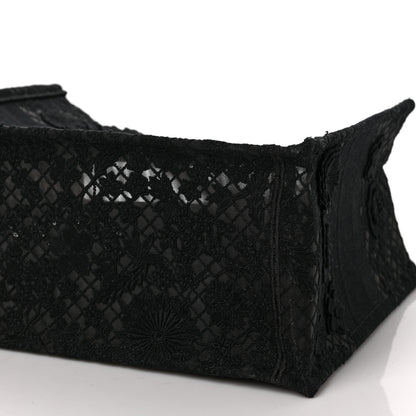 Christian Dior Embroidered 3D Macrame D-Lace Butterfly Medium Book Tote Black Multicolor 9 of 9