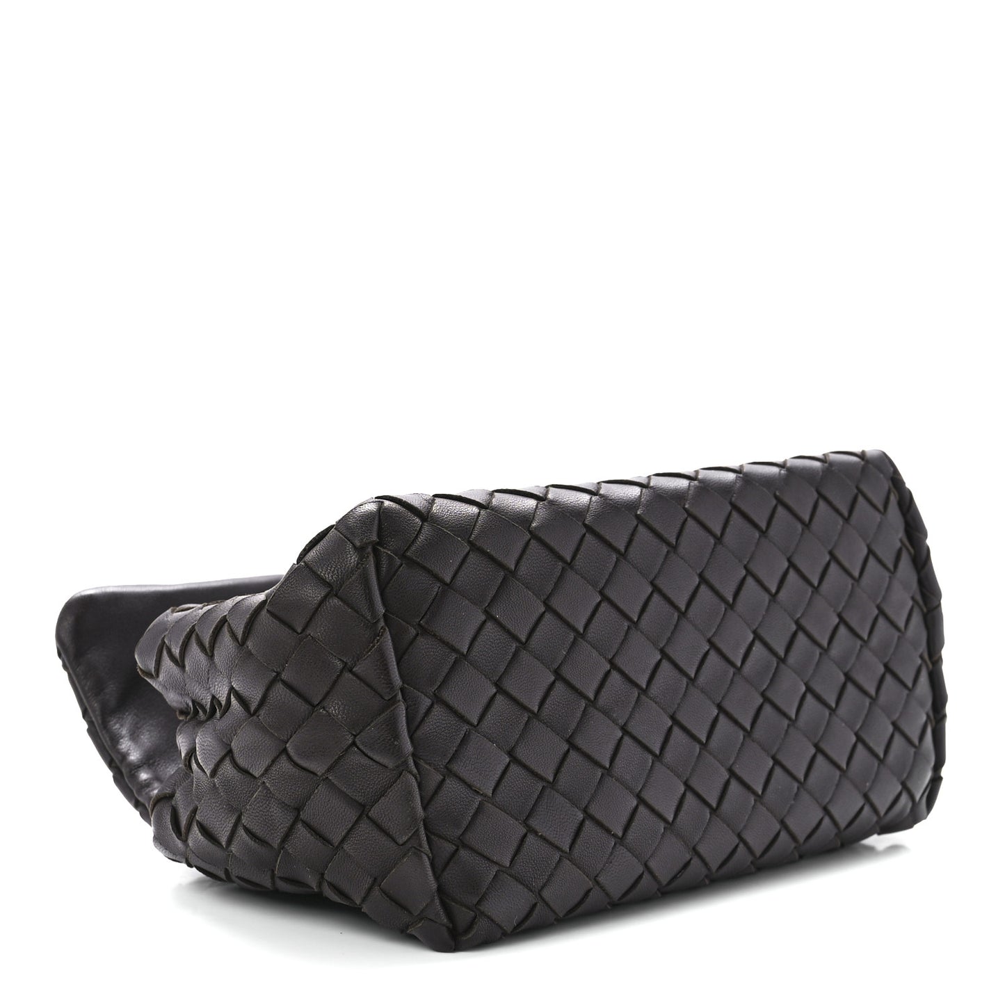 Nappa Intrecciato Flap Clutch Ebano