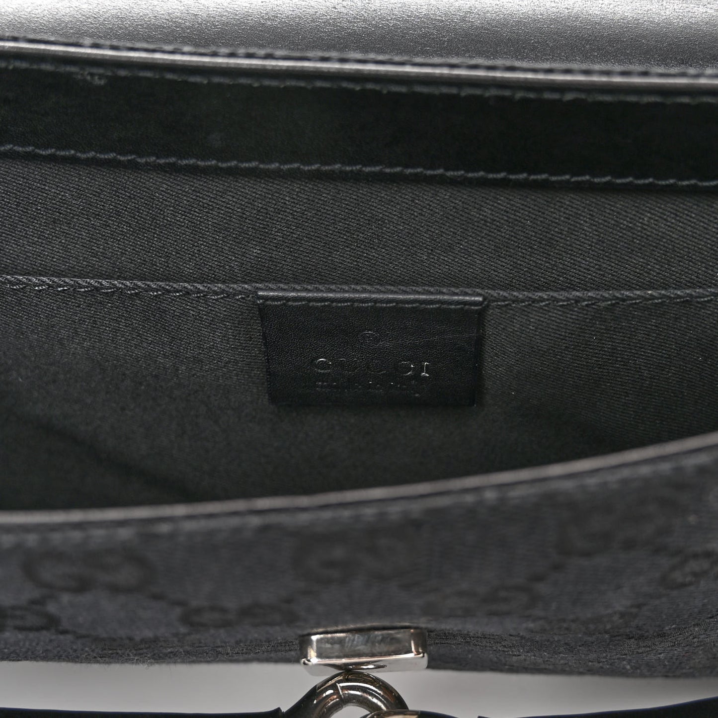 Monogram Studded Horsebit Clutch Black
