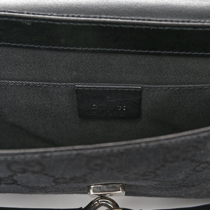 Gucci Monogram Studded Horsebit Clutch Black 6 of 10