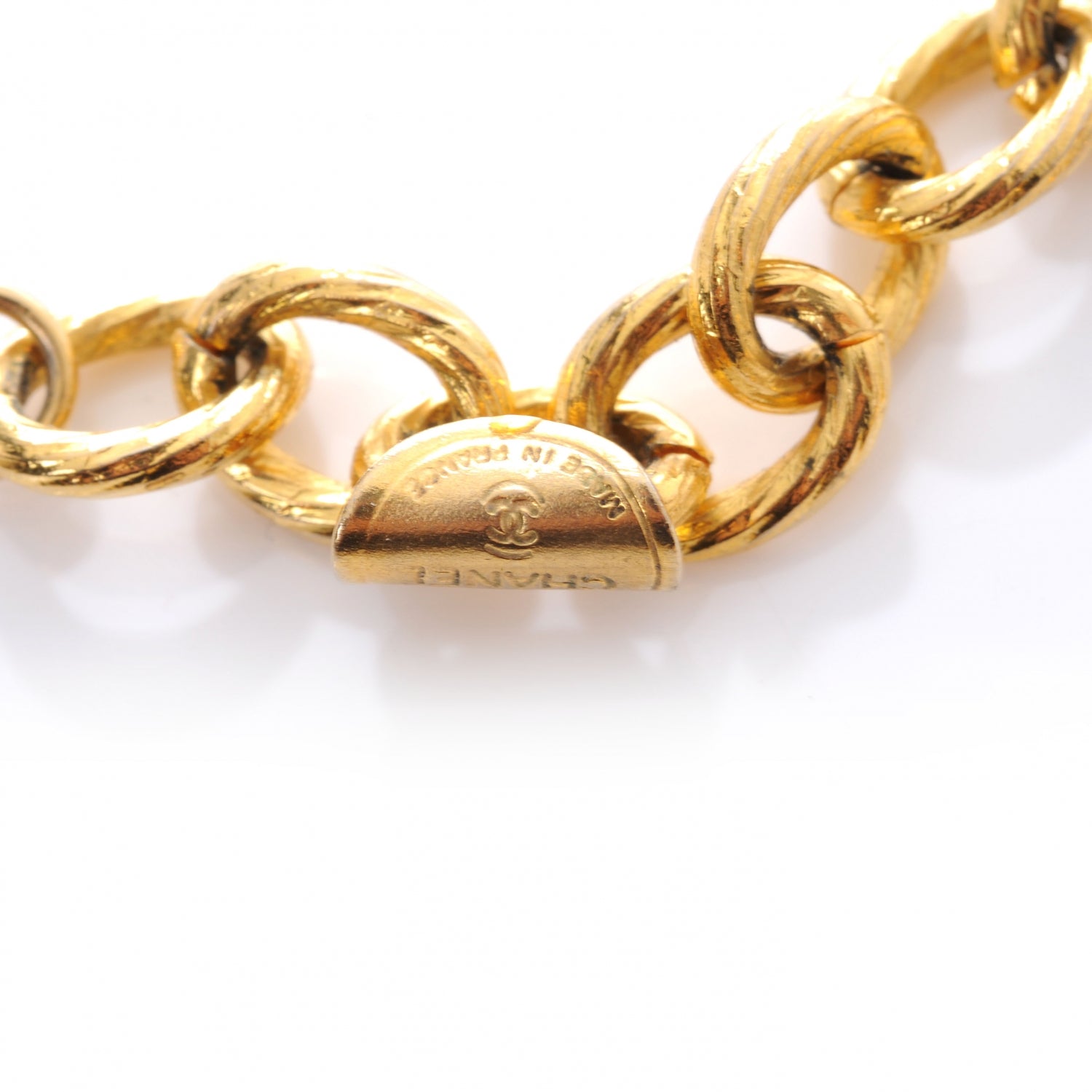 Chanel Quilted Long Chain Necklace Gold 5 of 5