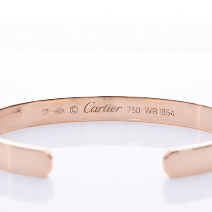Cartier 18K Pink Gold LOVE Cuff Bracelet 17 4 of 6