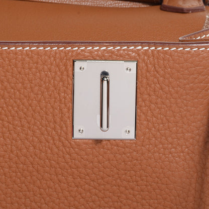 Hermes Taurillon Clemence Jypsiere 28 Gold 14 of 22
