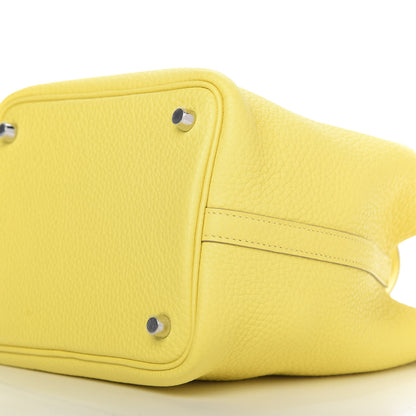Hermes Taurillon Clemence Picotin Lock 18 PM Lime 7 of 9