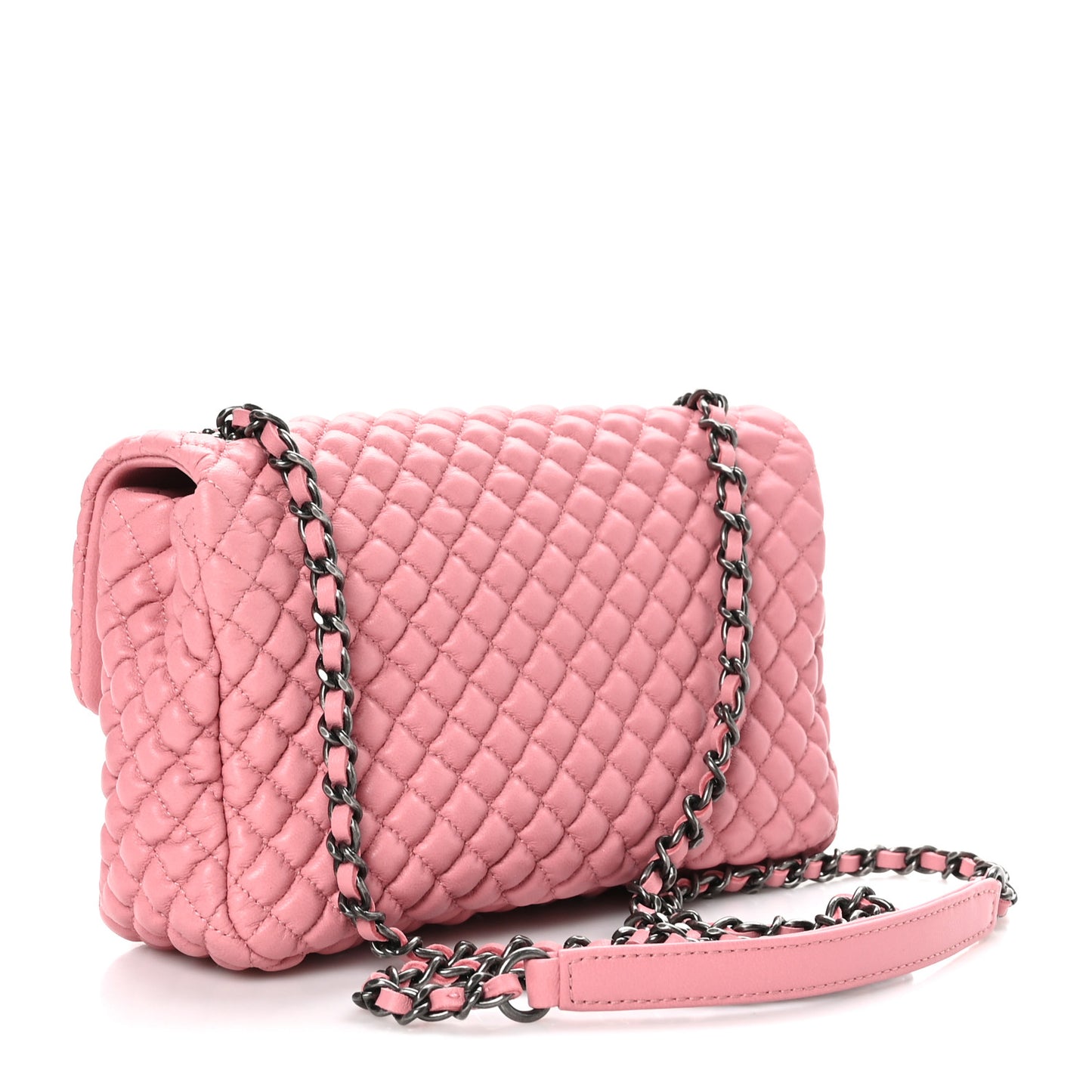 Calfskin Micro Quilted Mini Flap Pink