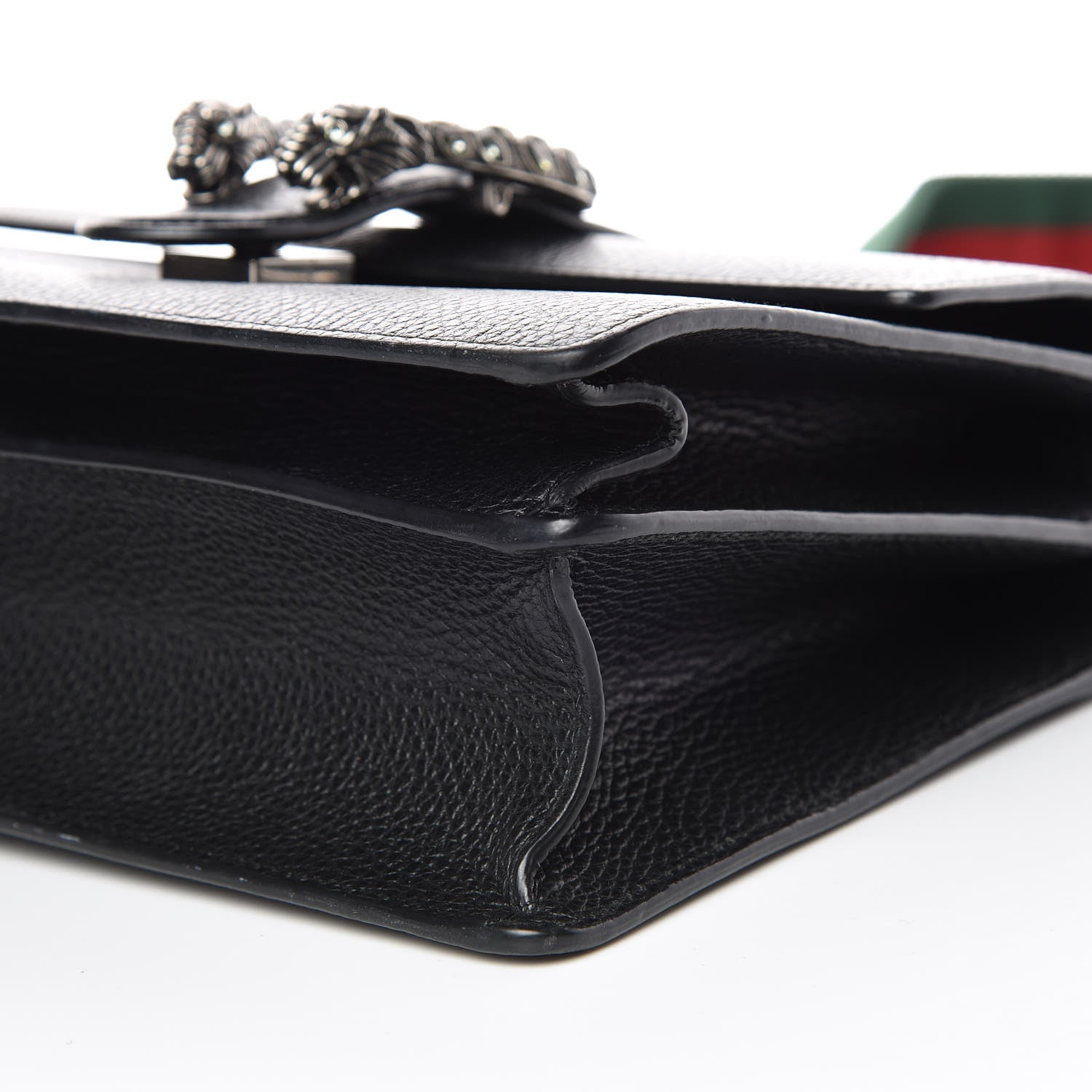 Gucci Dollar Calfskin Crystal Web Medium Dionysus Bamboo Top Handle Bag Black Black Diamond 6 of 11