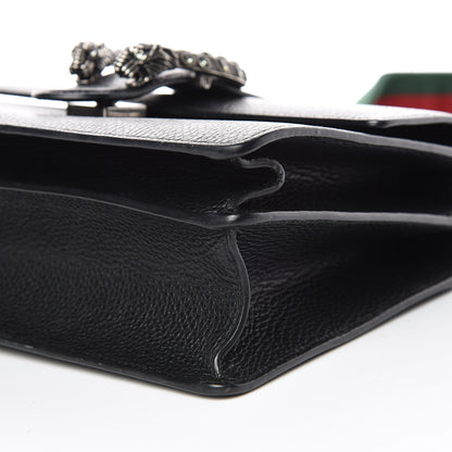Gucci Dollar Calfskin Crystal Web Medium Dionysus Bamboo Top Handle Bag Black Black Diamond 6 of 11