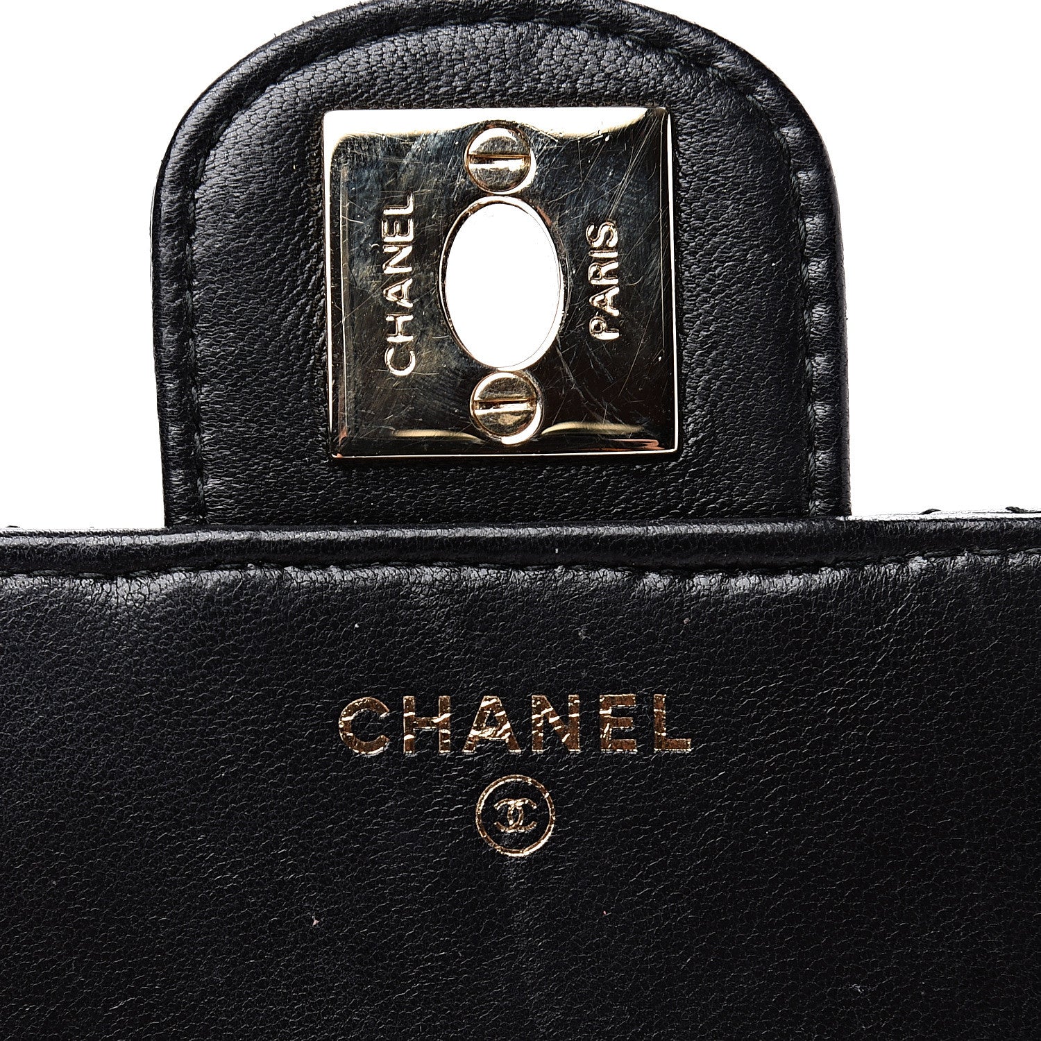 Chanel Lambskin Quilted Chain Around Flap Crossbody Black 5 of 10
