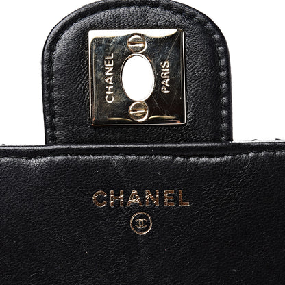 Chanel Lambskin Quilted Chain Around Flap Crossbody Black 5 of 10
