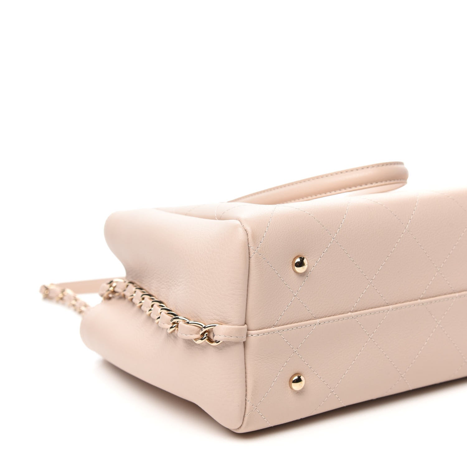 Chanel Bullskin Stitch Small Shopping Tote Light Pink 9 of 13
