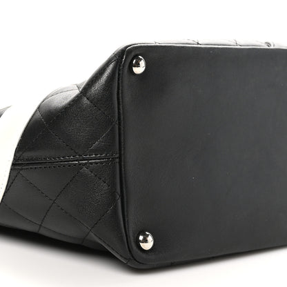 Chanel Calfskin Quilted Medium Cambon Tote Black White 9 of 10