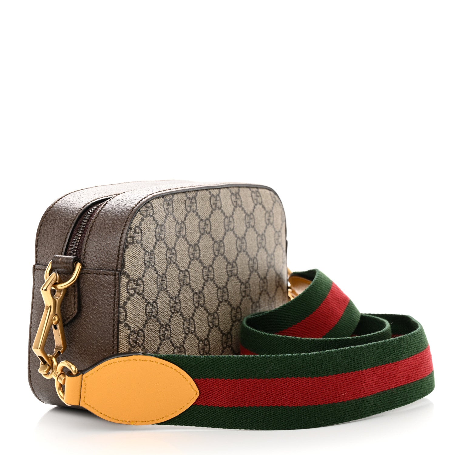 Gucci GG Supreme Monogram Web Neo Vintage Shoulder Bag Beige New Acero Crop 3 of 14
