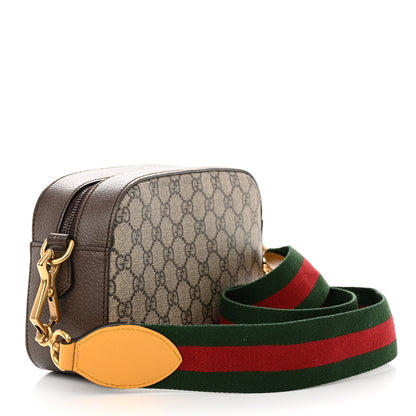 Gucci GG Supreme Monogram Web Neo Vintage Shoulder Bag Beige New Acero Crop 3 of 14
