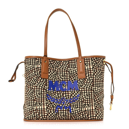 MCM Visetos Medium Liz Reversible Shopper Tote Cognac 11 of 18