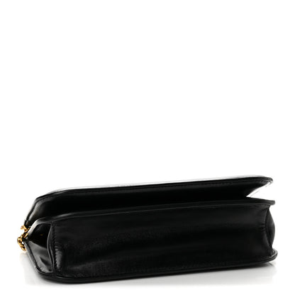 Fendi Vitello Glacier Karligraphy Pocket Shoulder Bag Black Gingerbread 4 of 10