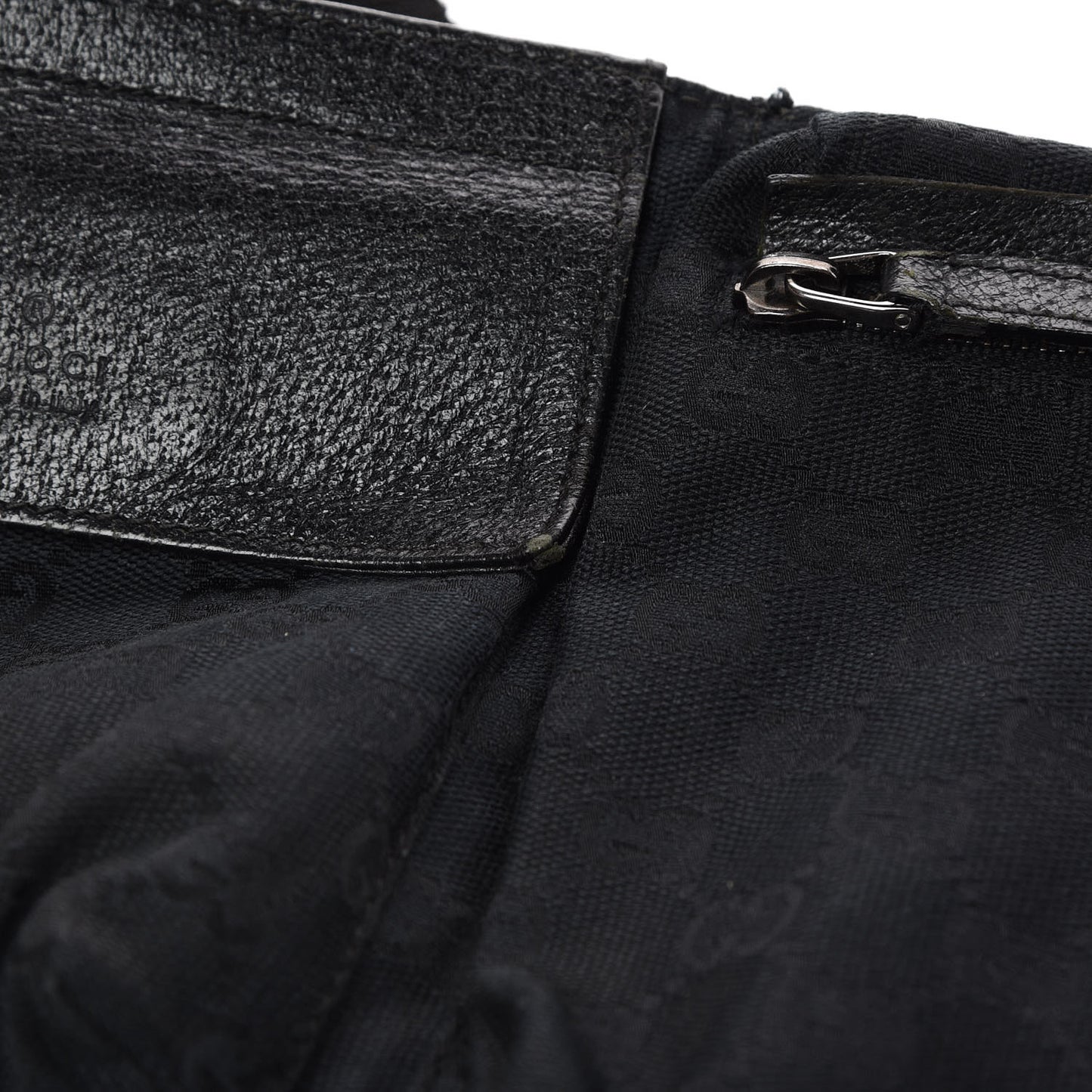 GG Monogram Double Pocket Belt Bag Black