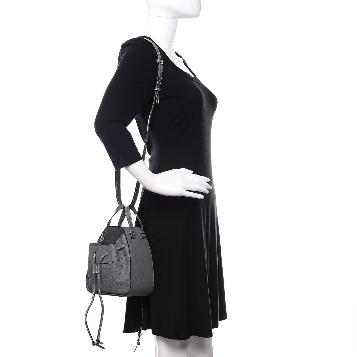 Calfskin Mini Hammock Shoulder Bag Anthracite