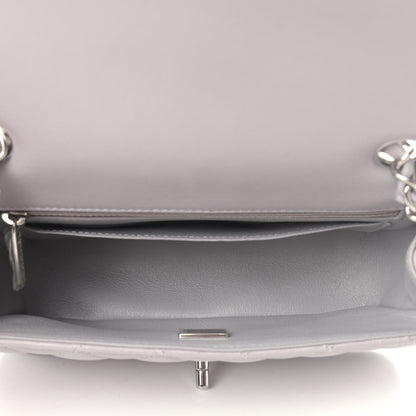 Chanel Lambskin Quilted Mini Rectangular Flap Grey 4 of 5