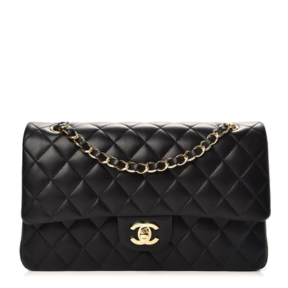 Chanel Lambskin Quilted Medium Double Flap Black 1 of 10