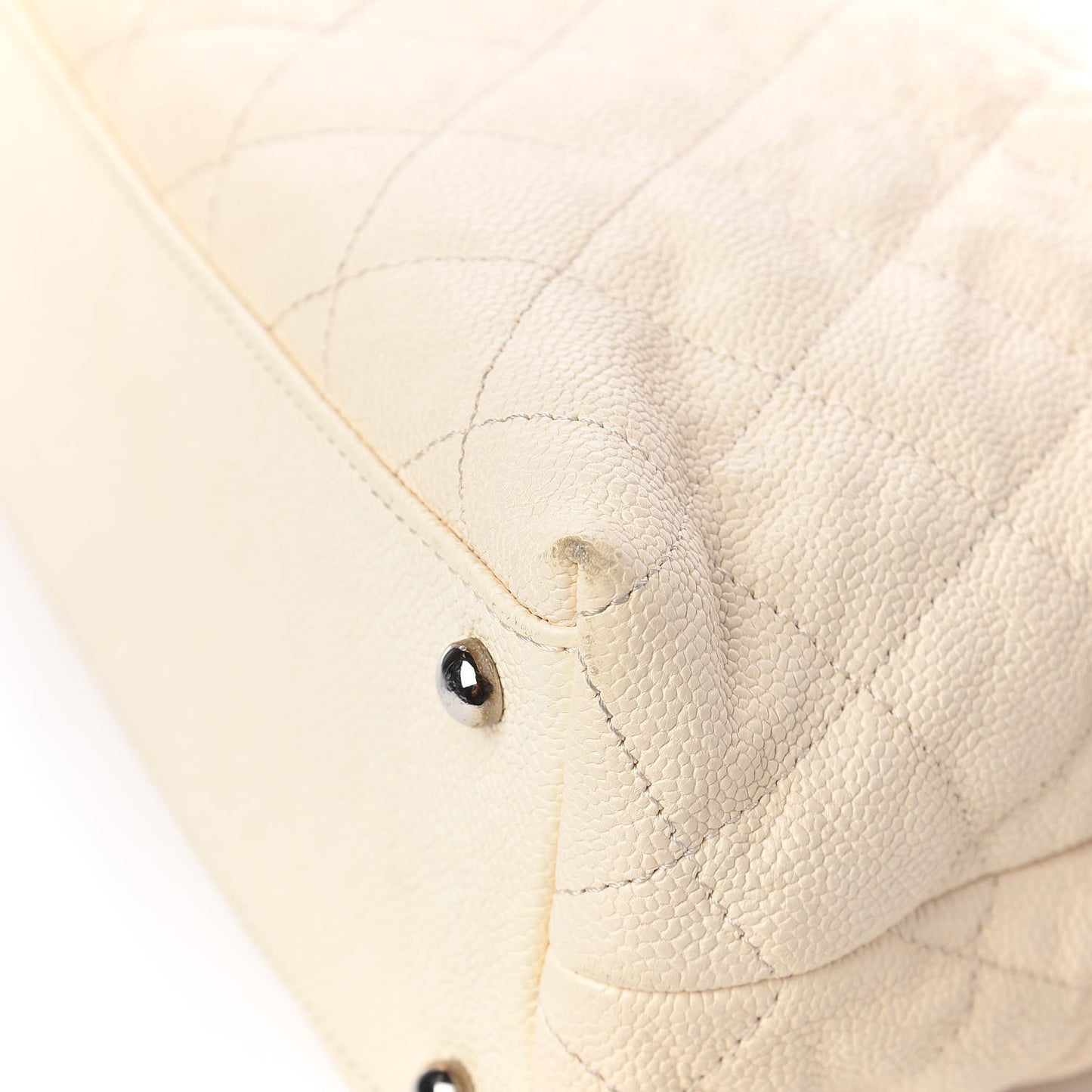 Caviar Quilted French Riviera Hobo Beige