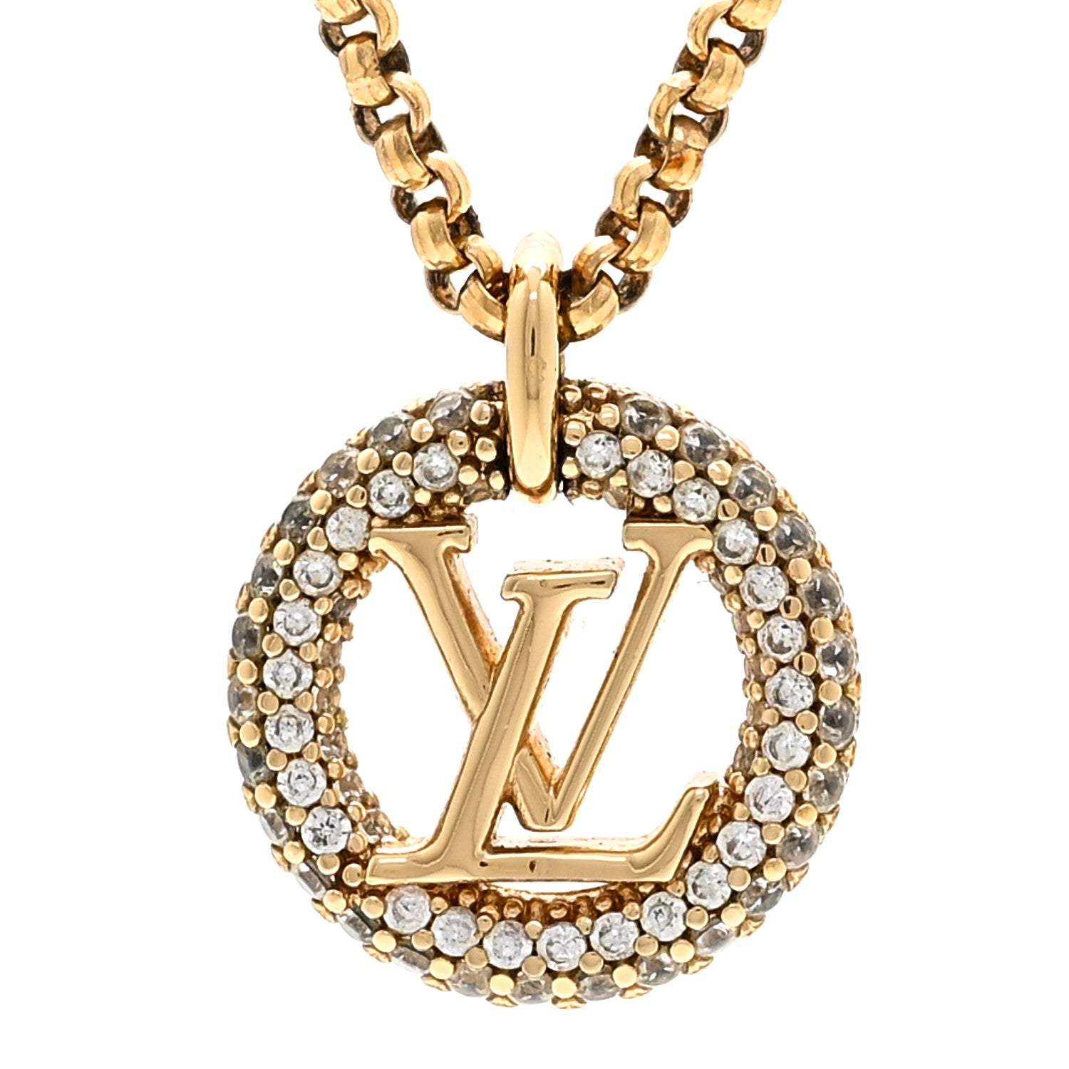 Louis Vuitton Metal Crystal Louise By Night Necklace 4 of 7