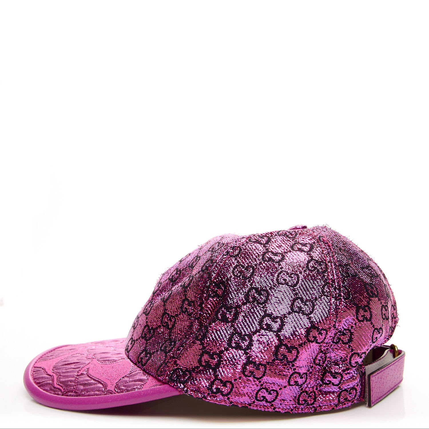 GUCCI リバーシブル　シルク＆ベルベットハット Gucci Silk Blend Jacquard Monogram Santa Barbara Baseball Hat S