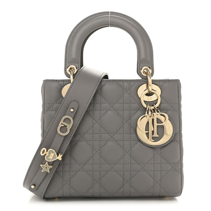 Christian Dior Lambskin Cannage Small My ABCDior Lady Dior Grey 1 of 12