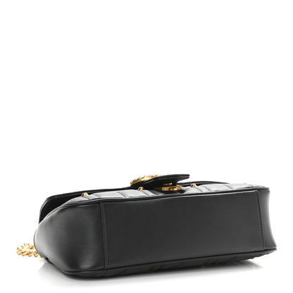 Gucci Calfskin Matelasse Studded Small Pearly GG Marmont Shoulder Bag Black 4 of 10