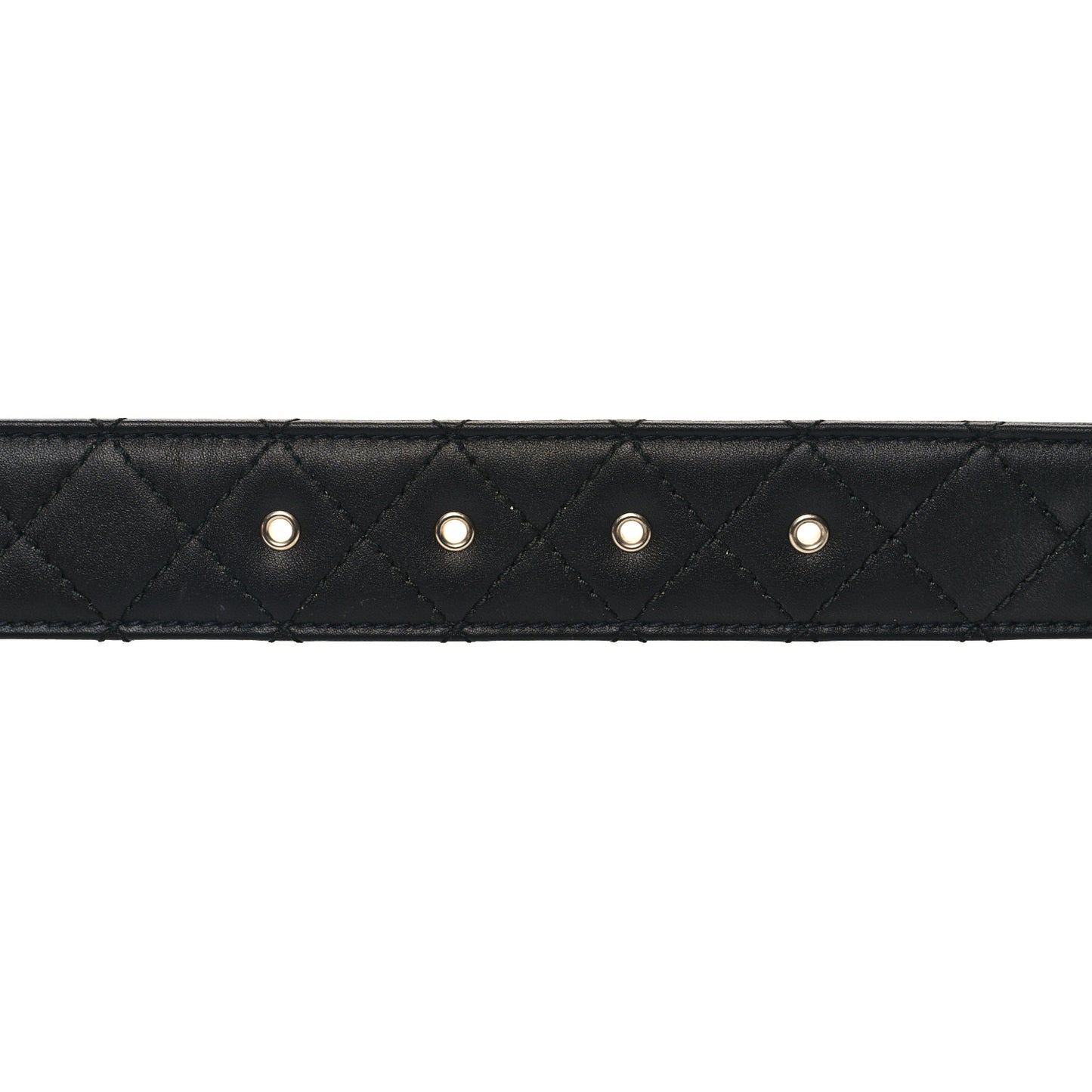 Lambskin Quilted CC Chain Belt 75/30 Black
