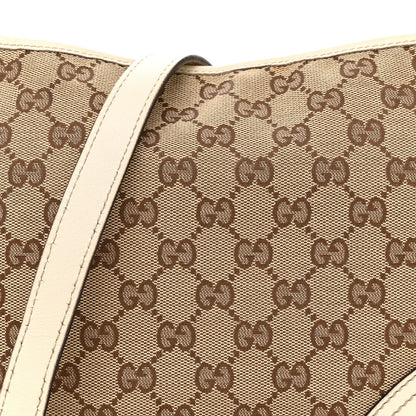 Gucci Monogram Medium New Britt Half Moon Hobo White 8 of 20