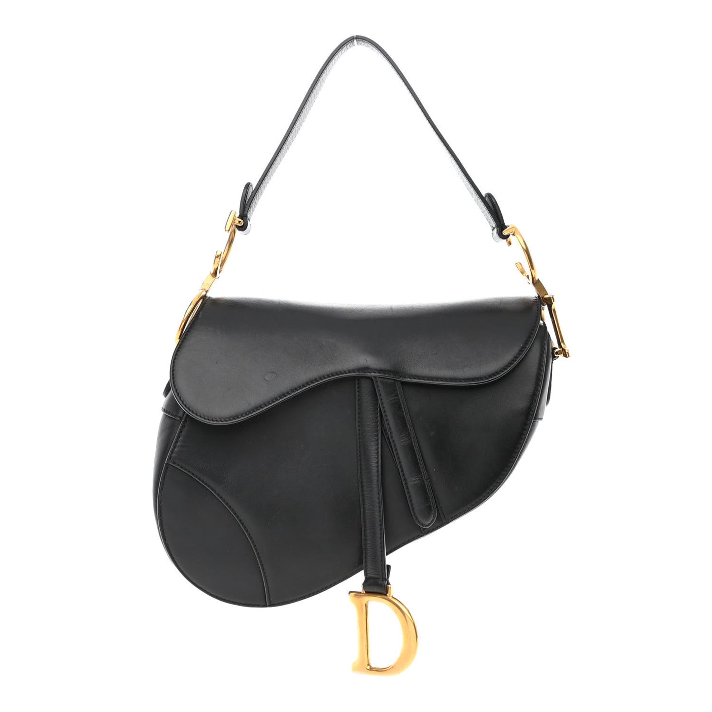 Calfskin Saddle Bag Black