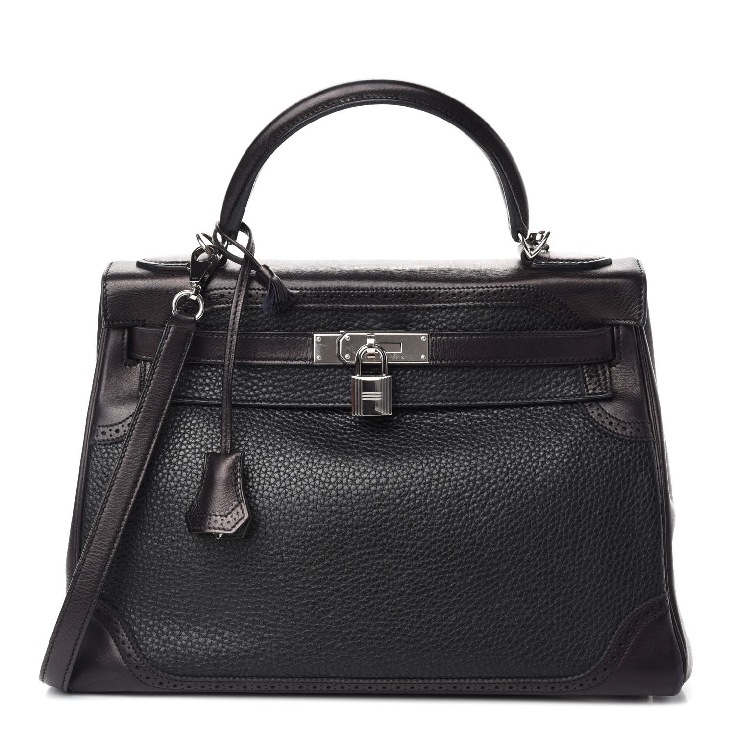 Hermes Taurillon Clemence Swift Ghillies Kelly 32 Black 1 of 14