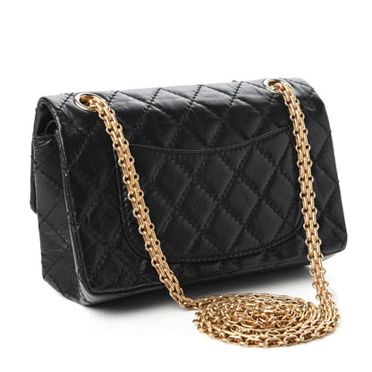 Chanel Aged Calfskin Lucky Charms 2.55 Reissue 224 Flap Black 3 of 11