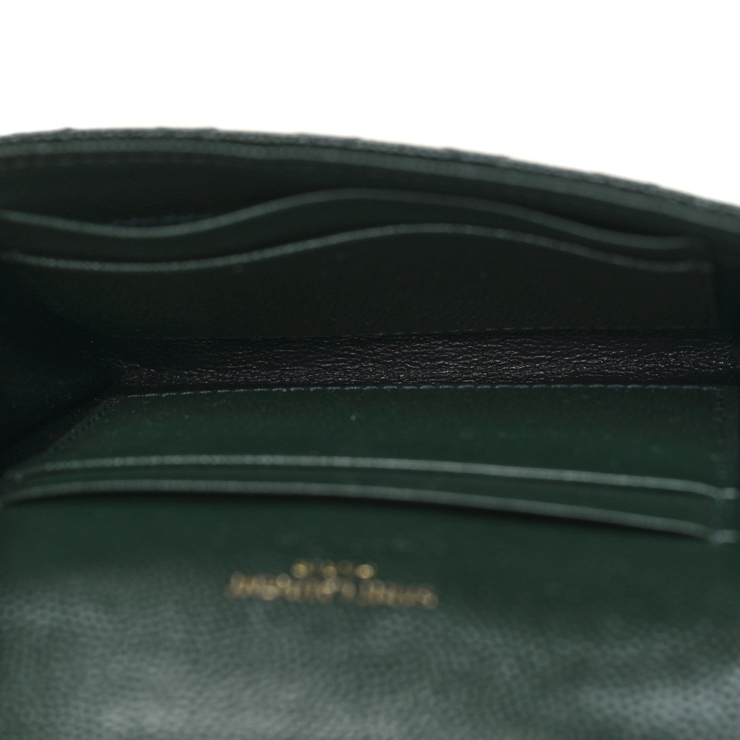 Saint Laurent Grain De Poudre Mixed Matelasse Triquilt Monogram Compact Tri Fold Wallet Dark Green 5 of 9