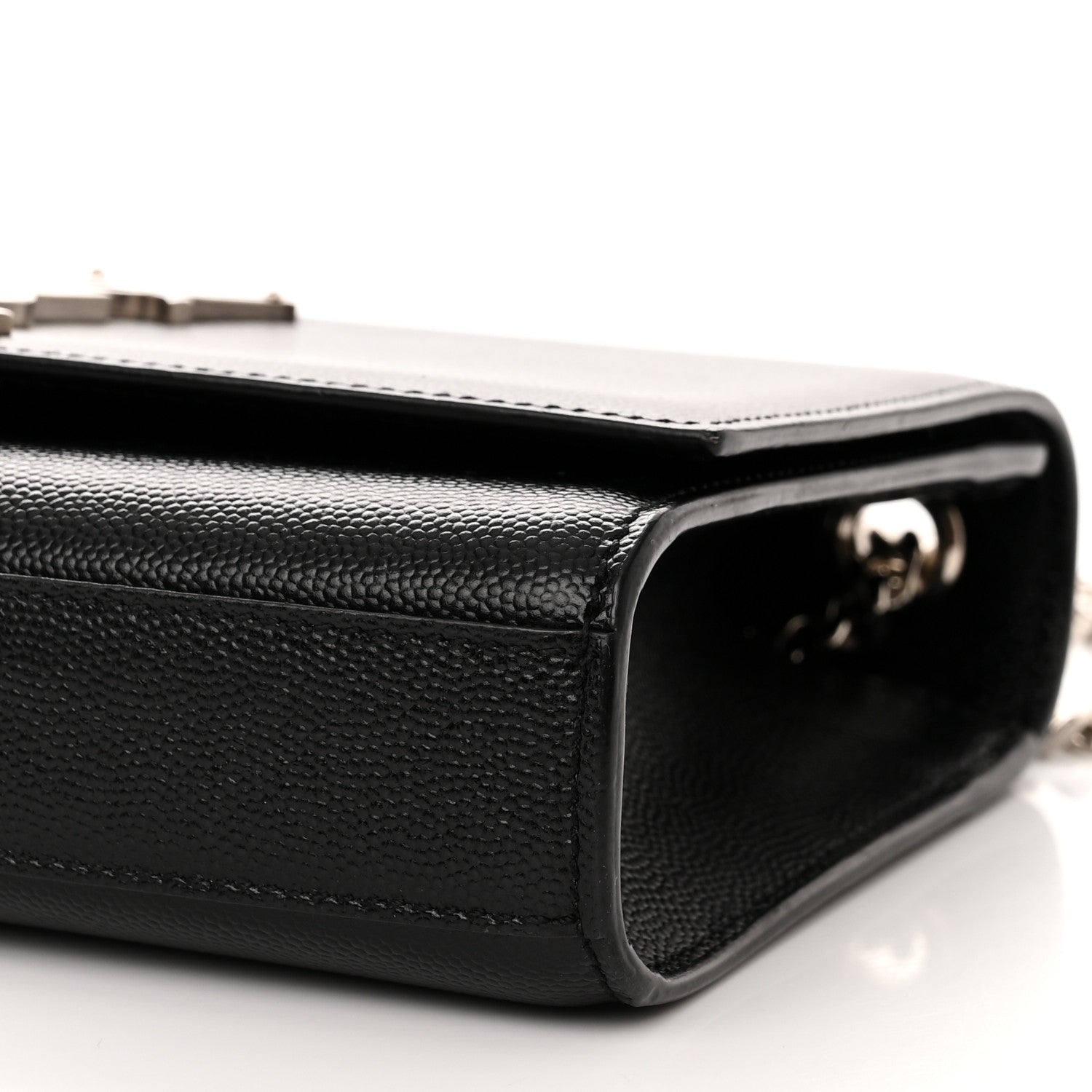 Saint Laurent Grain De Poudre Small Monogram Kate Satchel Black 10 of 13