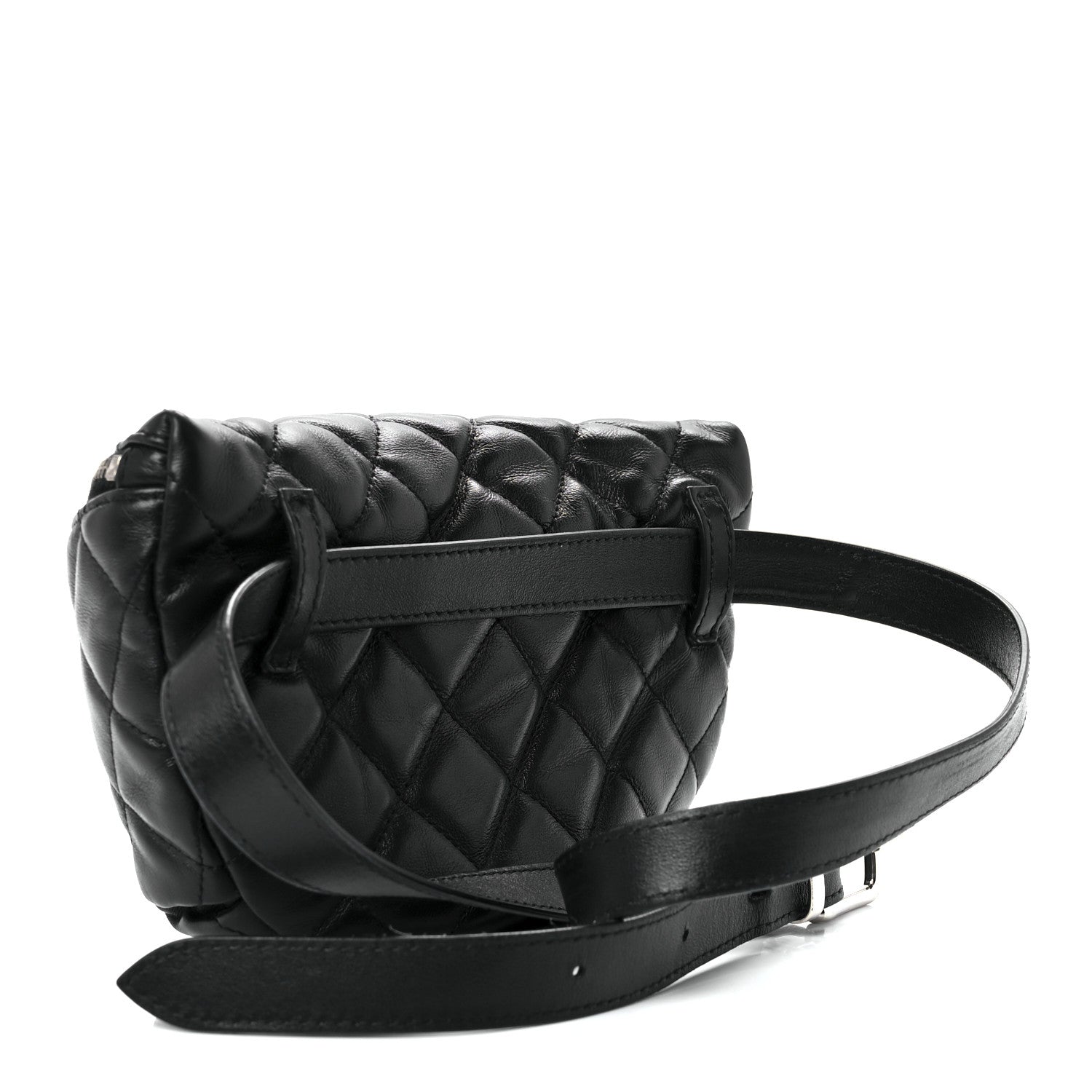 Chanel Calfskin Quilted Waist Belt Bag Black 2 of 11
