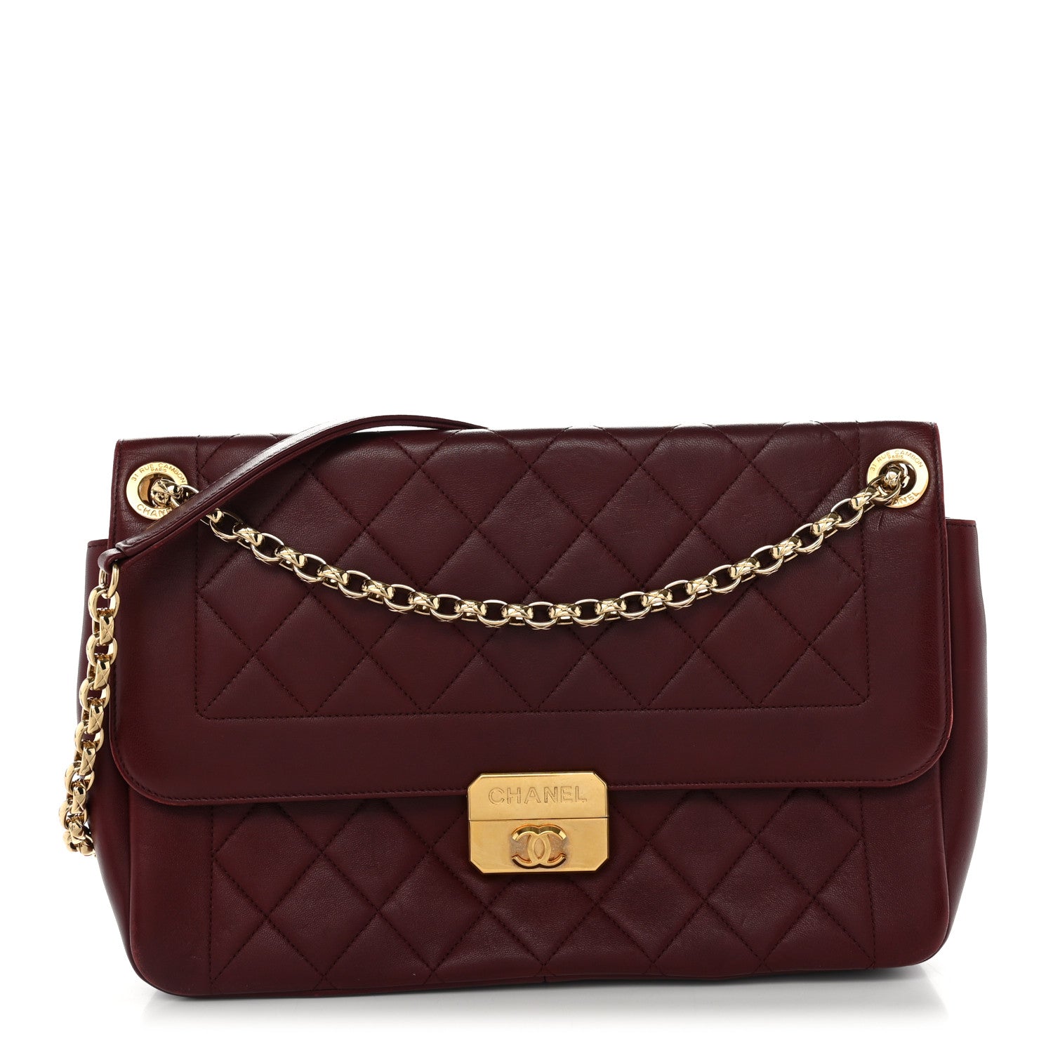 Chanel Lambskin Quilted Large Chic With Me Flap Rouge Fonce 1 of 10